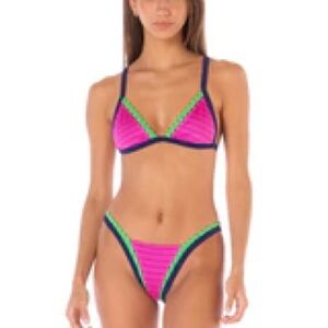 NWT Maaji 2 piece bikini pink reversible medium small